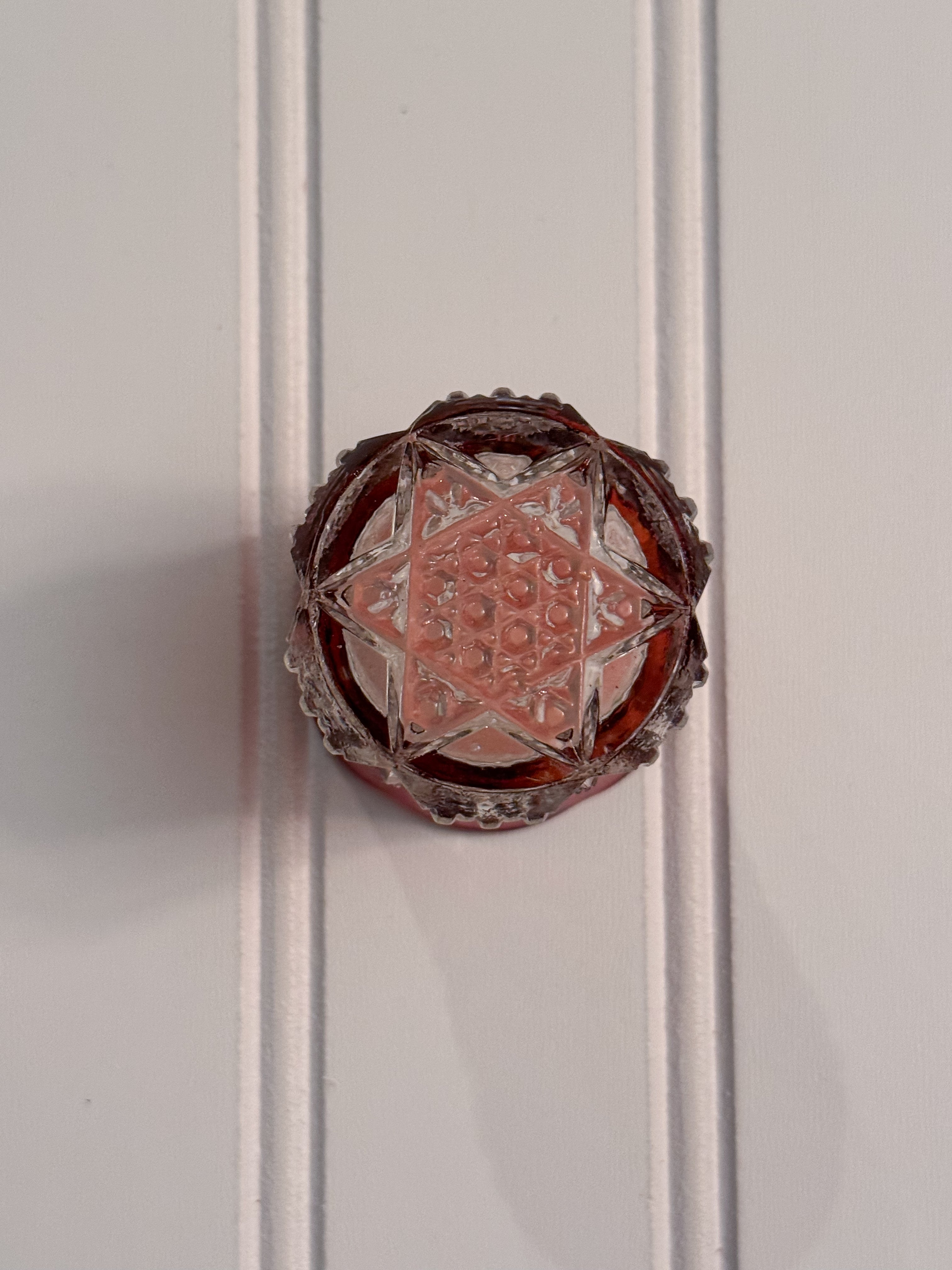 1921 Ruby Flash “Mother” Toothpick Holder