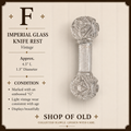 Imperial Glass Knife Rest | EAPG Hobstar Pattern | Vintage