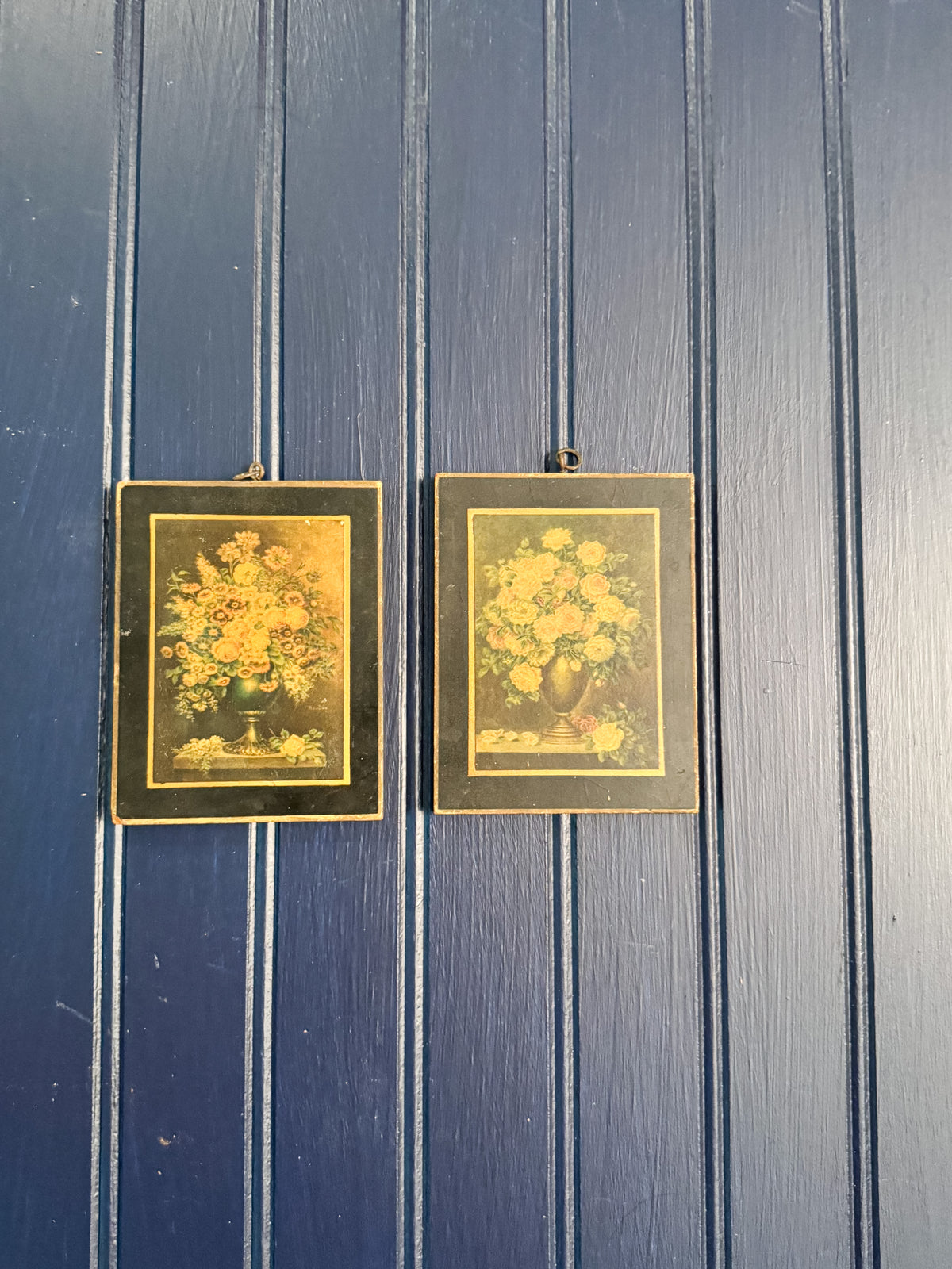 Vintage Celo-Plaque Floral Still-Life Prints Pair | Hugo W. Schmidt