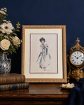 Antique 1906 Howard Chandler Christy Print in Ornate Gilt Frame