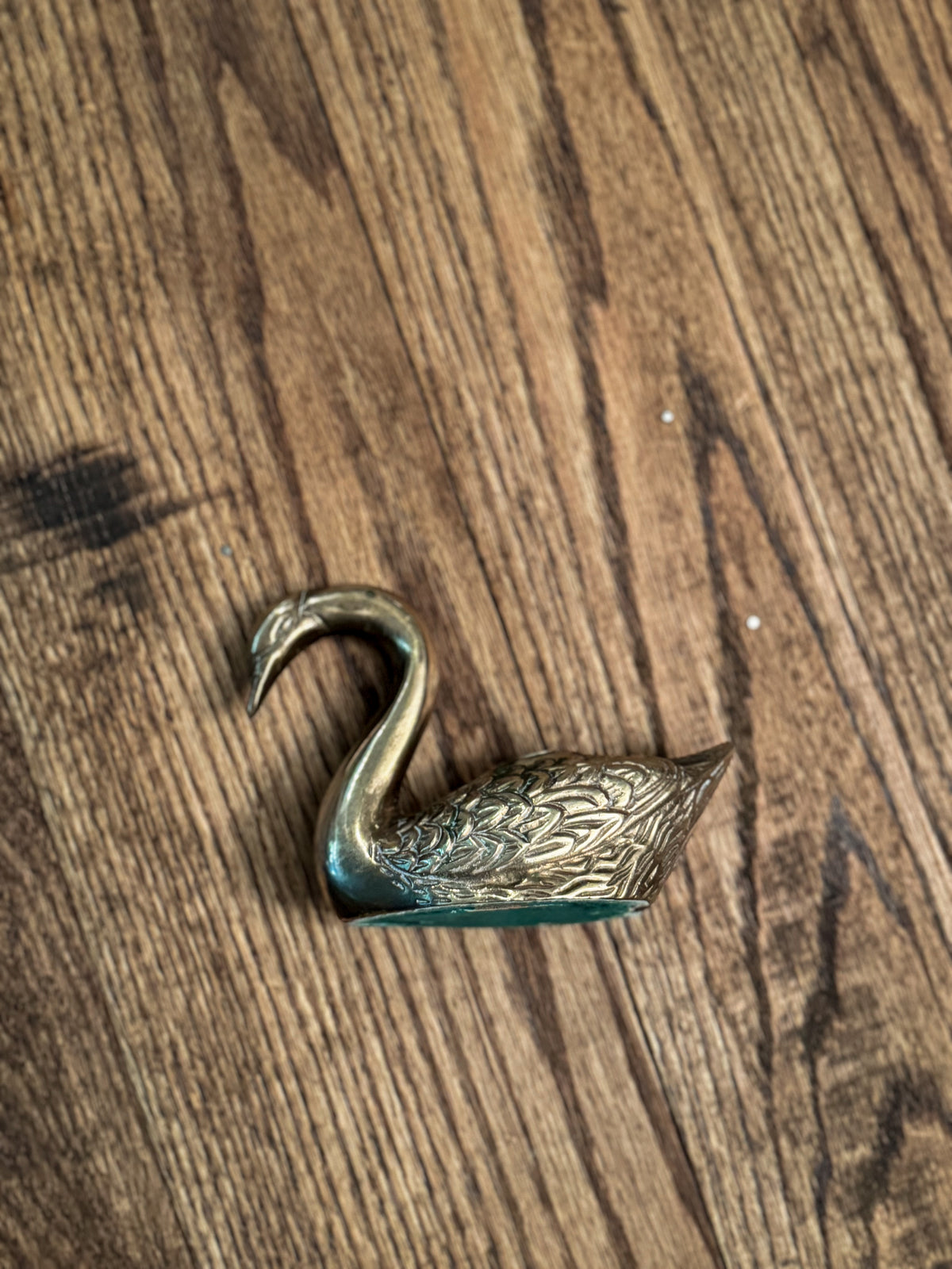 Vintage Brass Swan Candleholder | Mid-Century Swan Figurine & Decorative Candle Holder