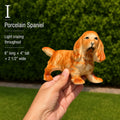 Vintage Porcelain Spaniel Figurine Orange & White Dog Statue