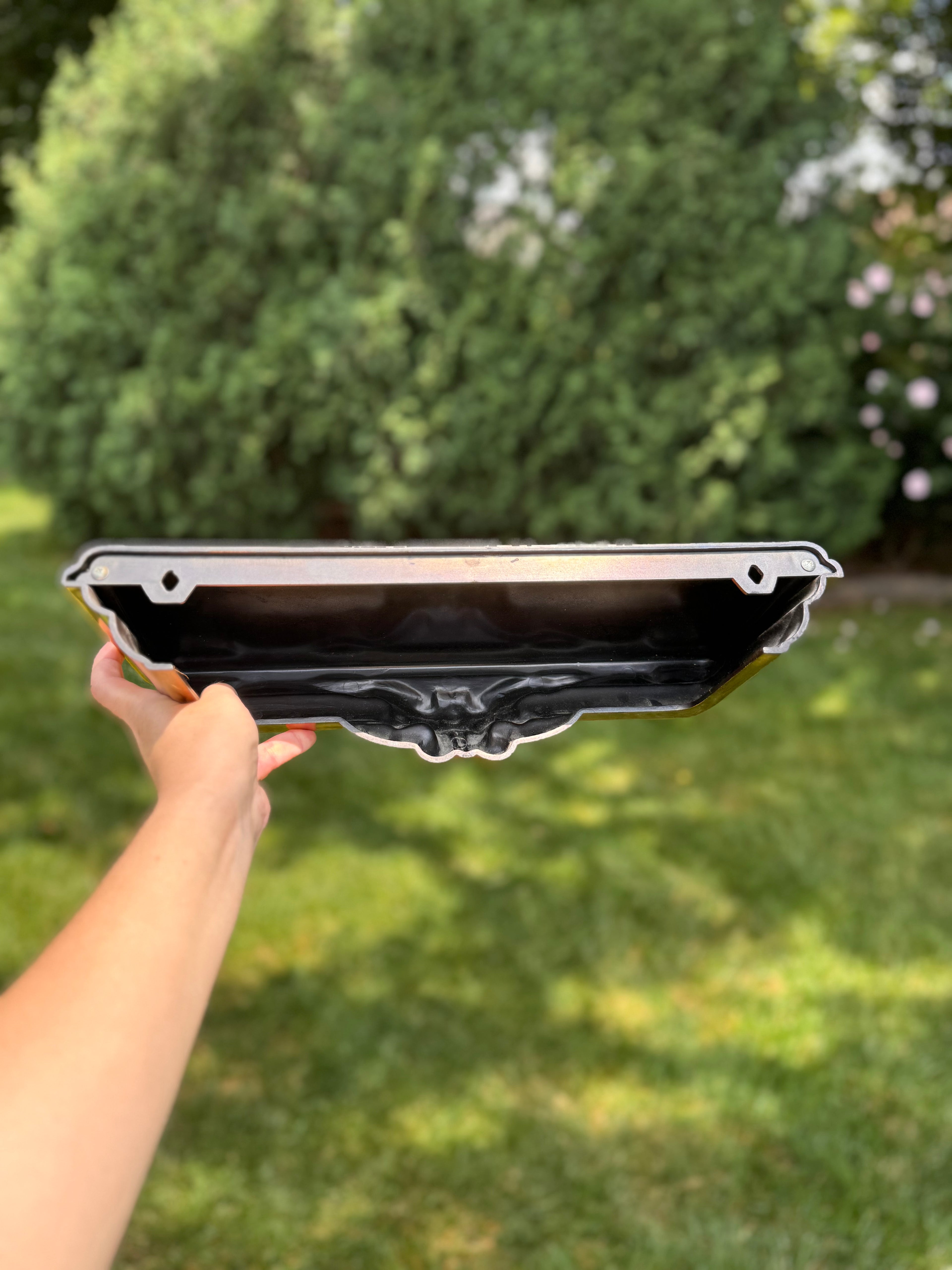 Vintage Syroco Gold Floating Wall Shelf | Mid-Century Hollywood Regency Shelf