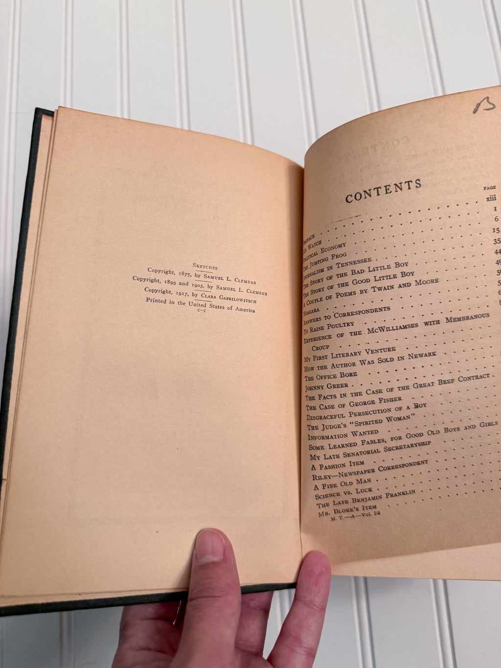 Antique Mark Twain Authorized Uniform Edition Three-Volume Book Set | P.F. Collier & Son | 1917