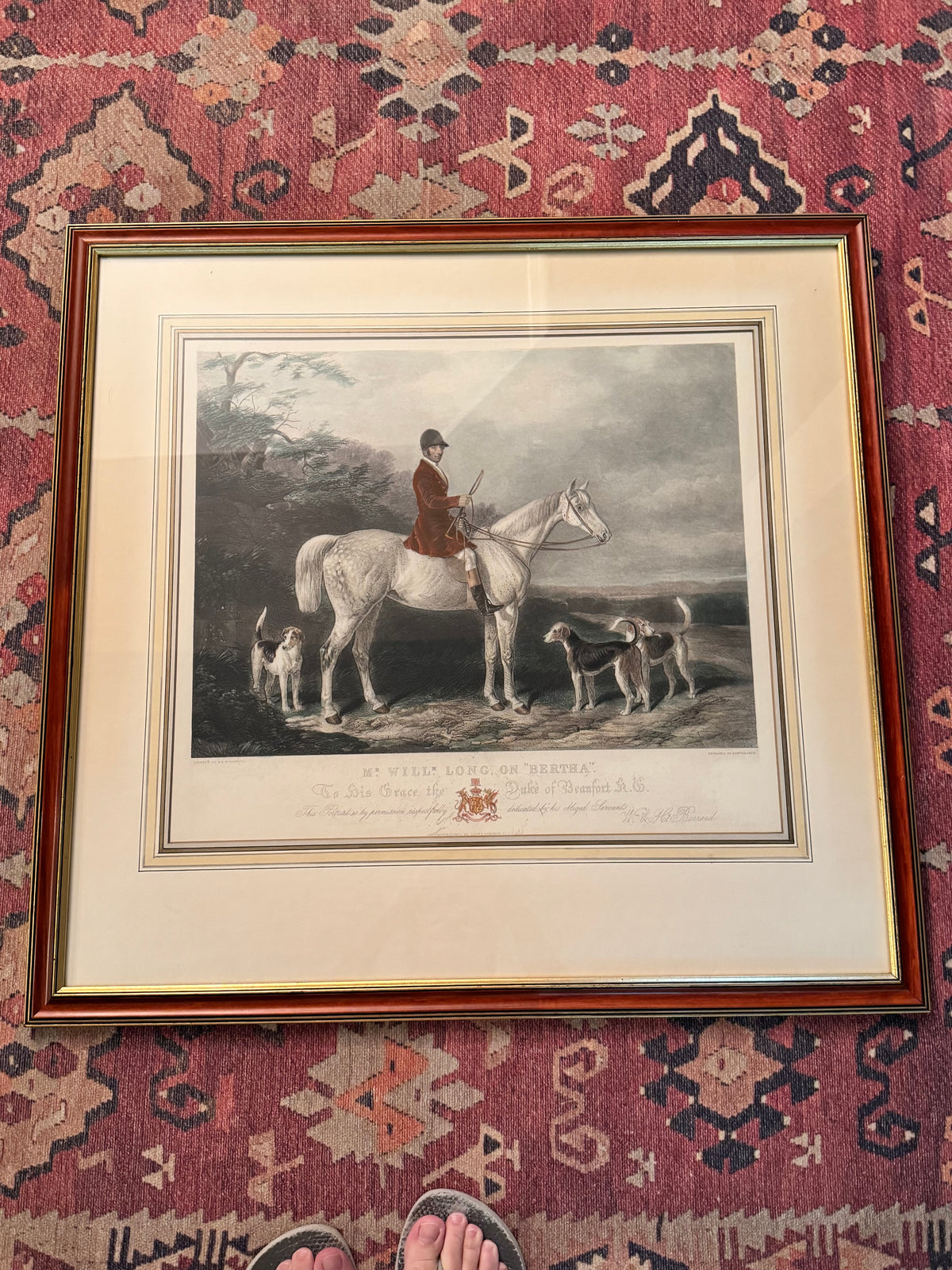 Pair of Virginia Metalcrafters Barraud Horsemen Hand-Colored Restrike Engravings