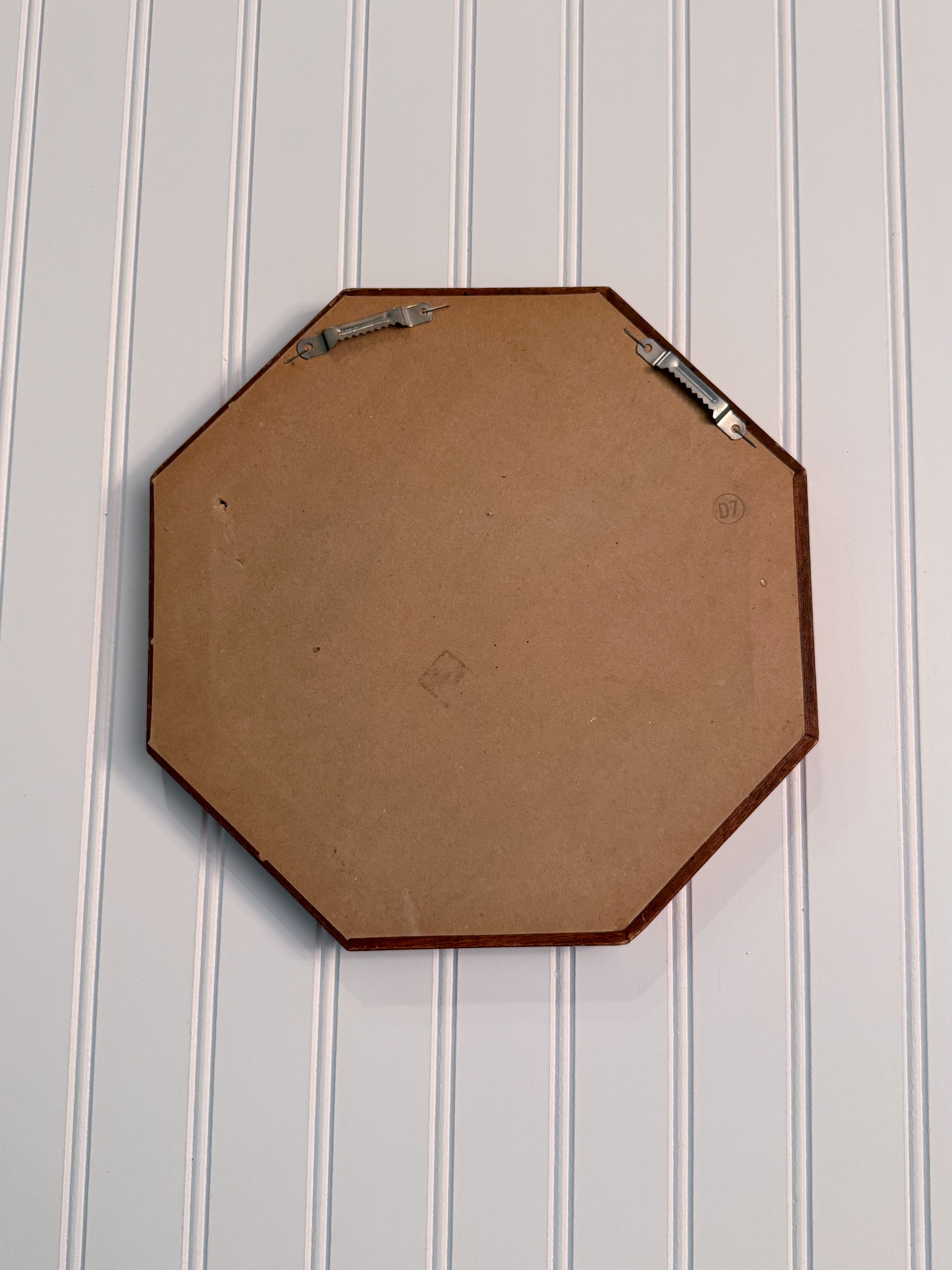 Vintage Wooden Octagonal Wall Mirror | Solid Wood Estate Mirror