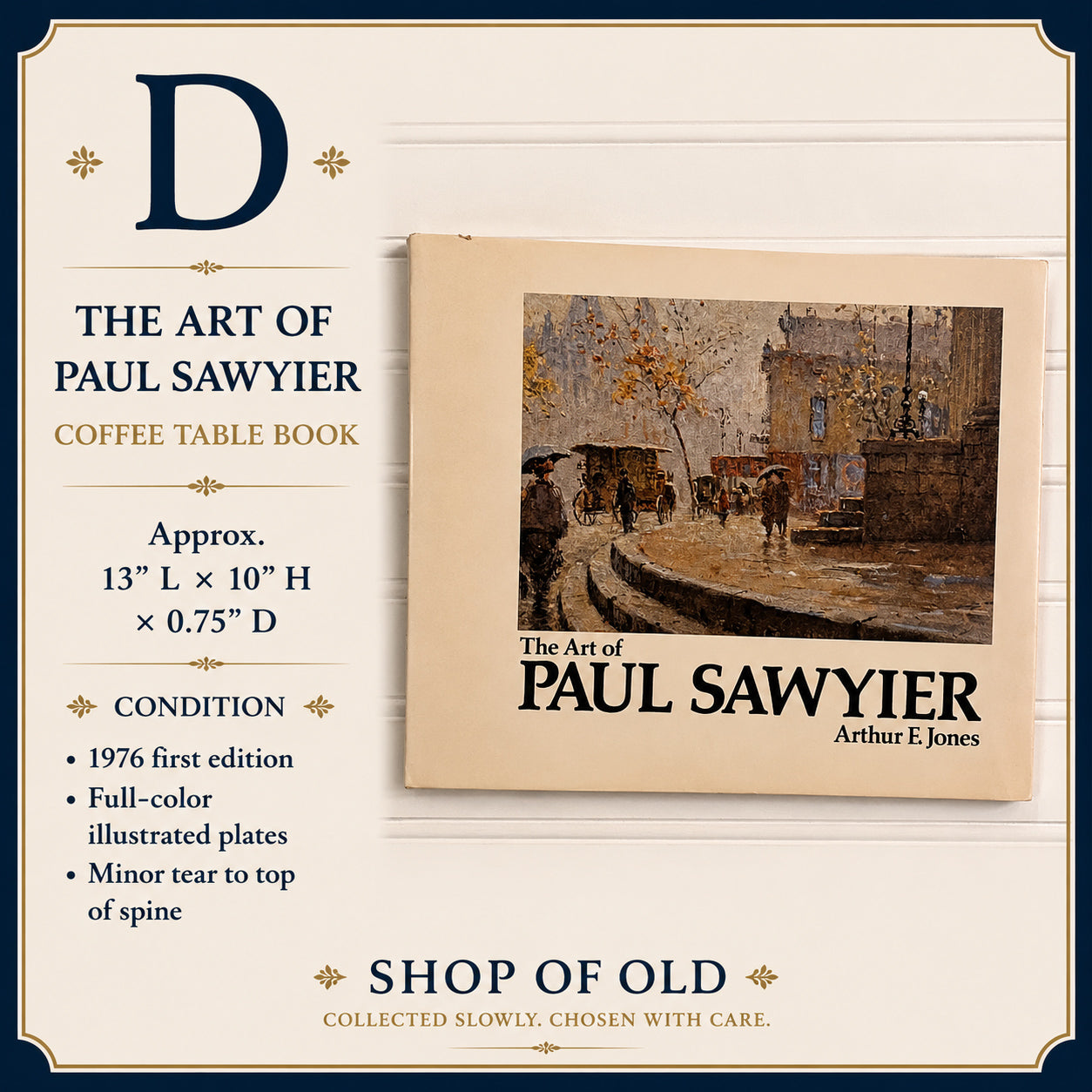 The Art of Paul Sawyier Coffee Table Book | 1976 First Edition | University Press of Kentucky