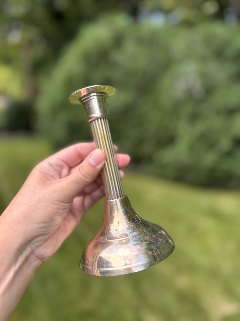 Set of Five International Silver Company Silver Plated Candlesticks