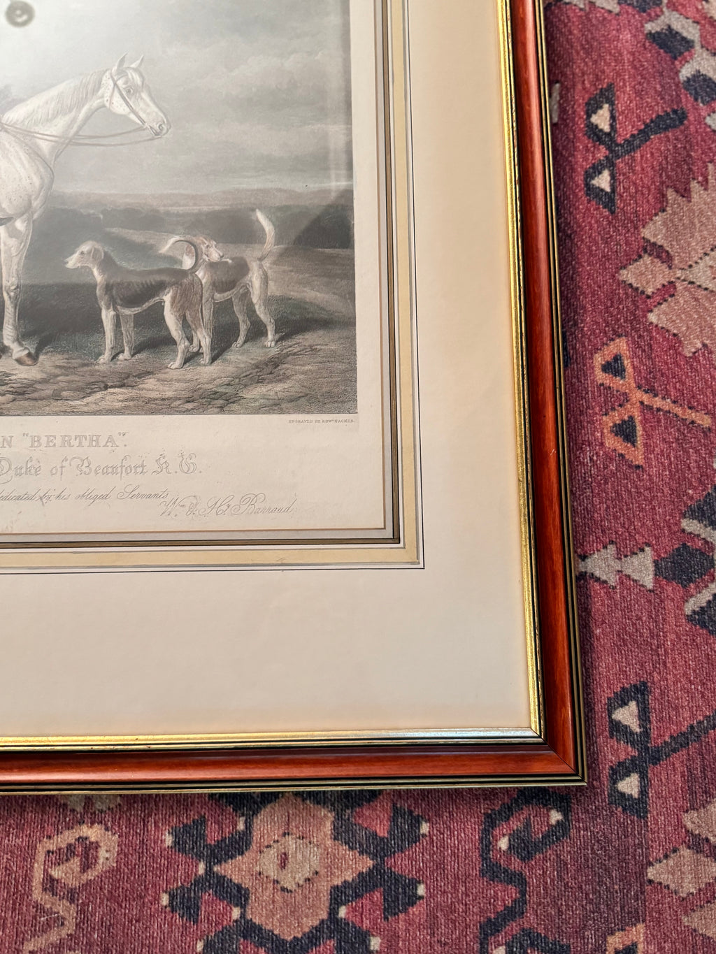 Pair of Virginia Metalcrafters Barraud Horsemen Hand-Colored Restrike Engravings