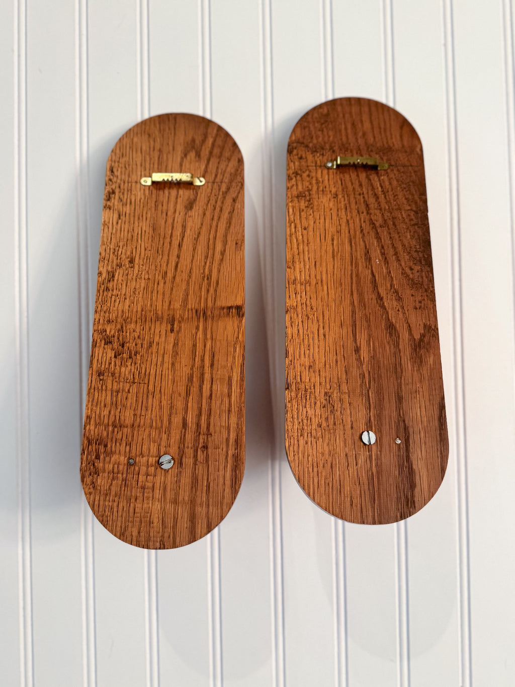 Vintage Solid Wood Wall-Mounted Taper Candle Sconces | Pair
