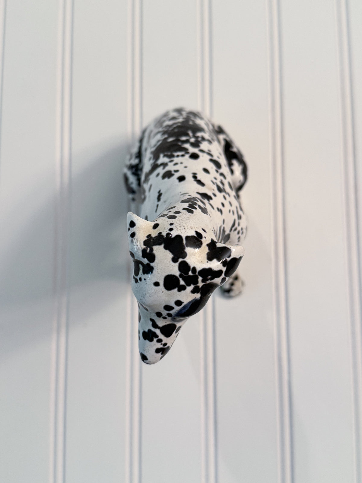Vintage Hand-Painted Ceramic Dalmatian Figurine | Spotted Dog Statue