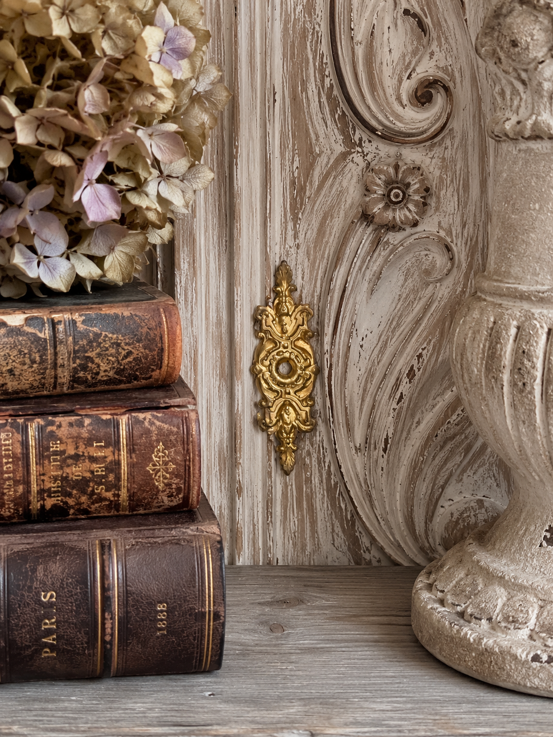 Antique French Gilt Brass Mount Fragment | Decorative Furniture Ormolu Accent, 4”