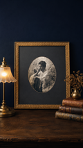 Antique Cabinet Card Portrait of Young Woman in Antique Gilt Frame | Original Backing & Photograph
