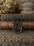 Antique Laurel Wreath Keyhole Escutcheon | Cast Brass Furniture Hardware Fragment