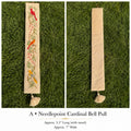 Vintage Needlepoint Cardinal Bell Pull with Brass Hanger & Tassel