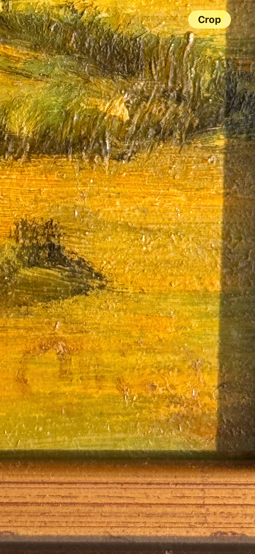 Vintage Landscape Oil Painting in Deep Gilt Frame, Pastoral Hillside Scene, Framed Original Oil on Board