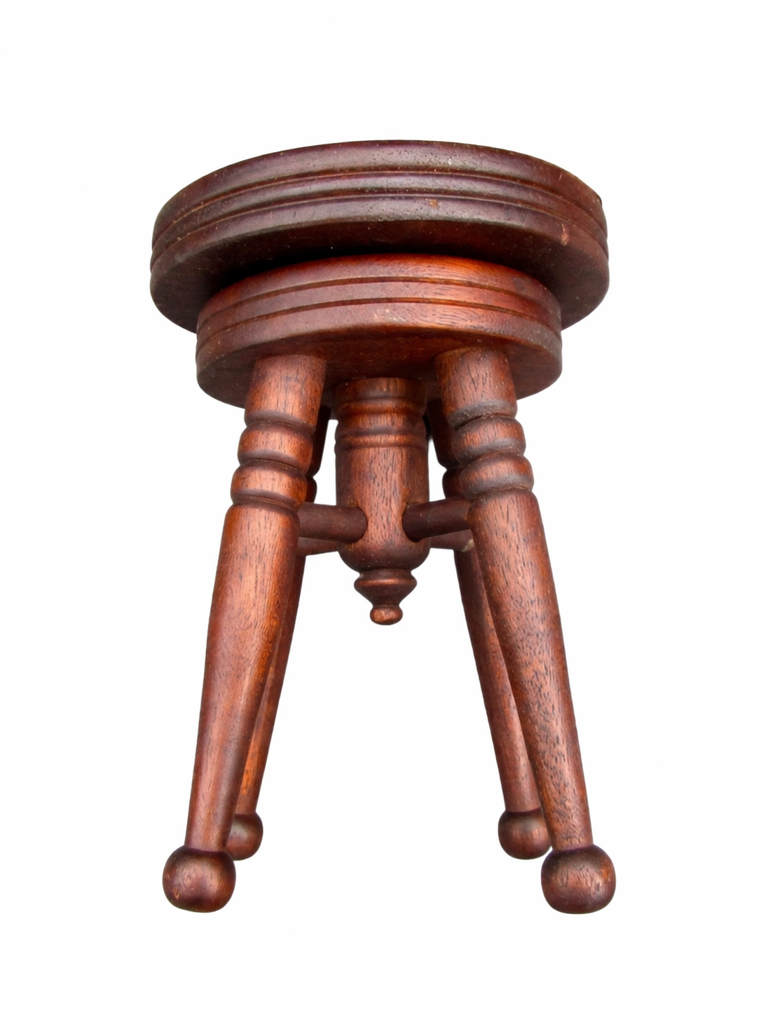Antique Adjustable Piano Stool — Salesman Sample, Mahogany