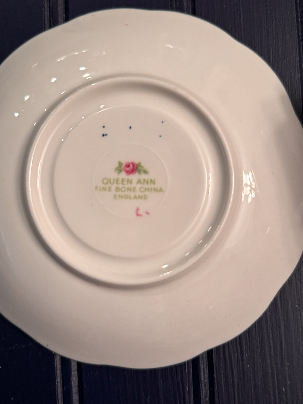 Vintage Queen Anne Fine Bone China Teacup & Saucer | Pink Rose Pattern | Made in England