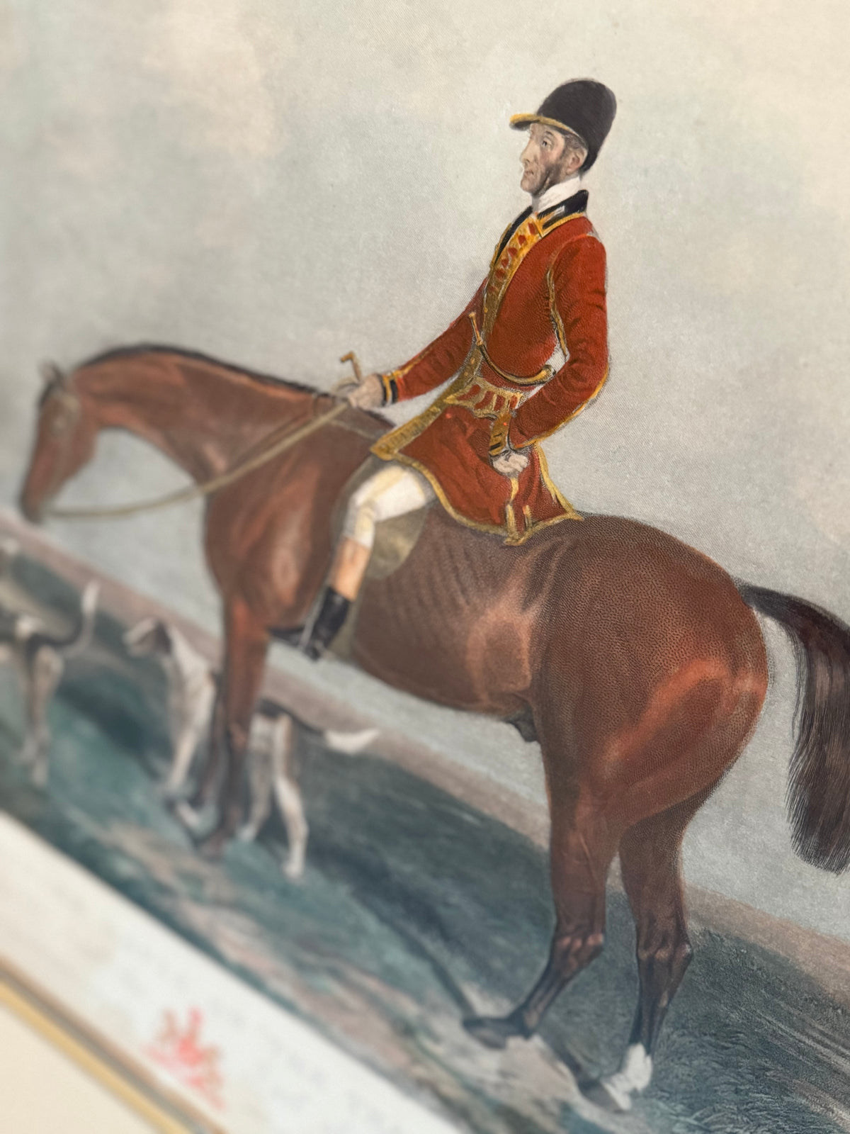 Pair of Virginia Metalcrafters Barraud Horsemen Hand-Colored Restrike Engravings