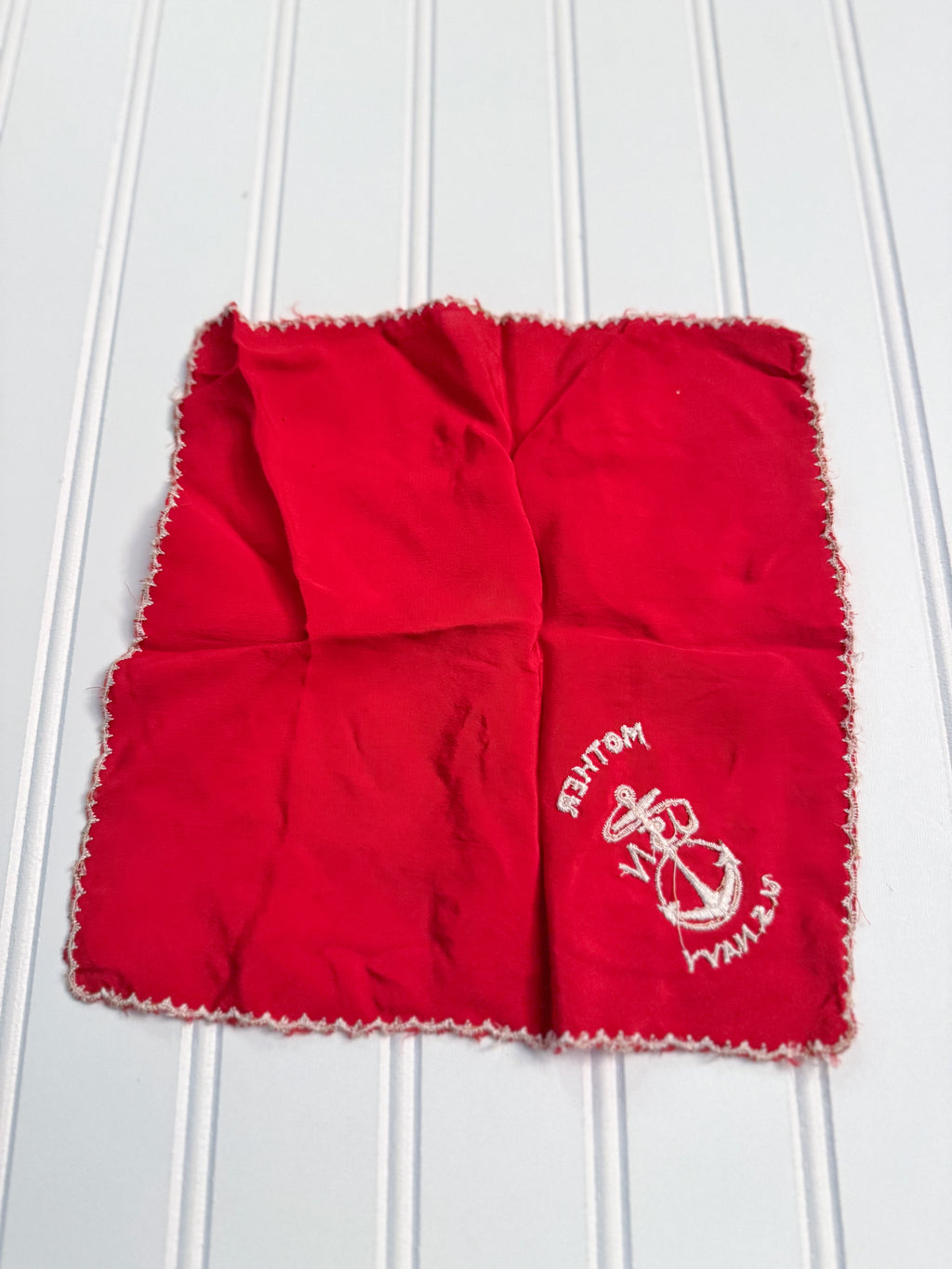 Vintage U.S. Navy “Mother” Sweetheart Hanky | Embroidered Silk
