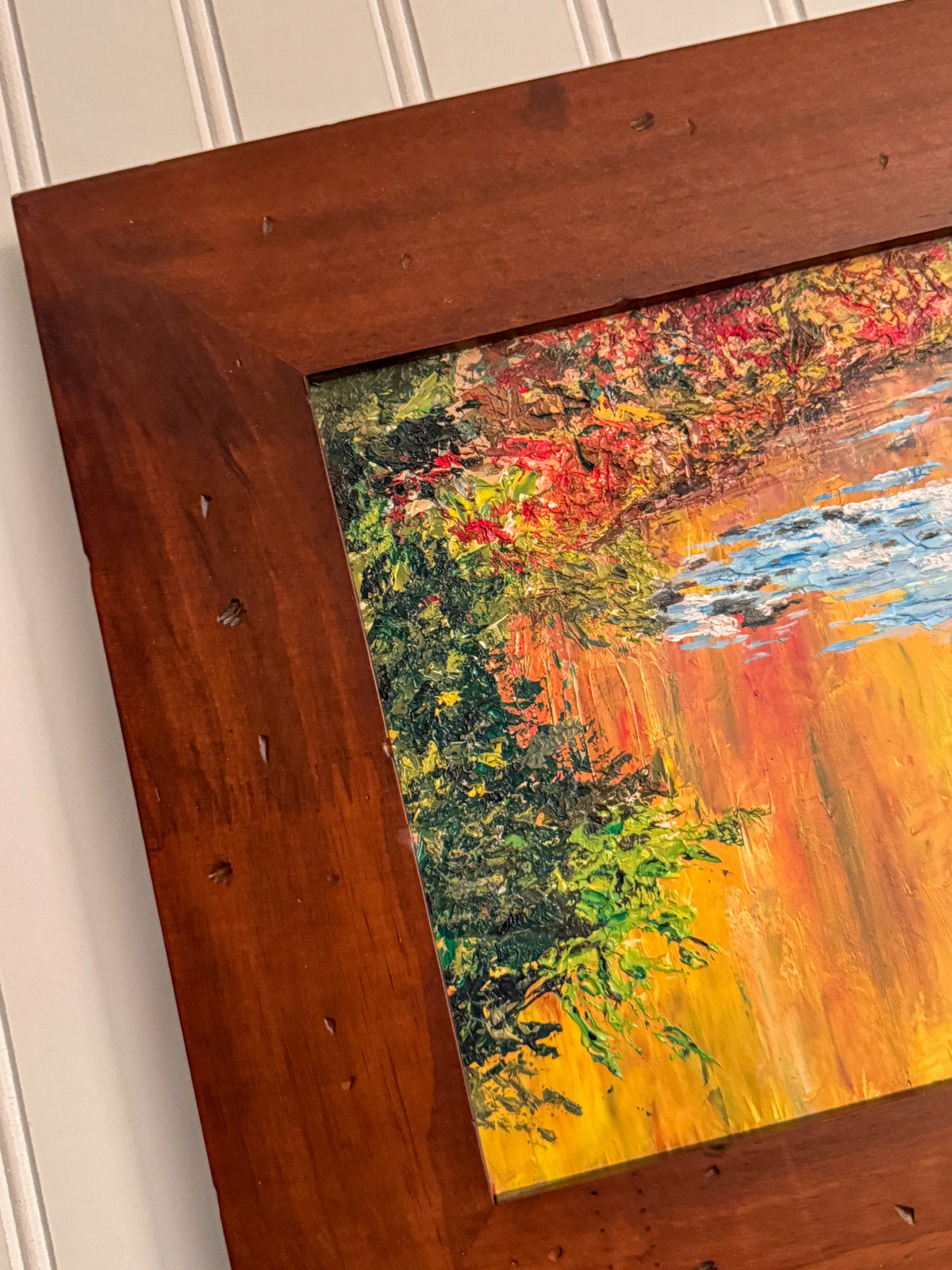 Sonny Collins “Autumn Splendor” Original Oil Painting in Solid Wood Frame