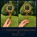 French Ormolu Clock Fragment Pediment on Stand | Decorative Salvage Object, 8.5”