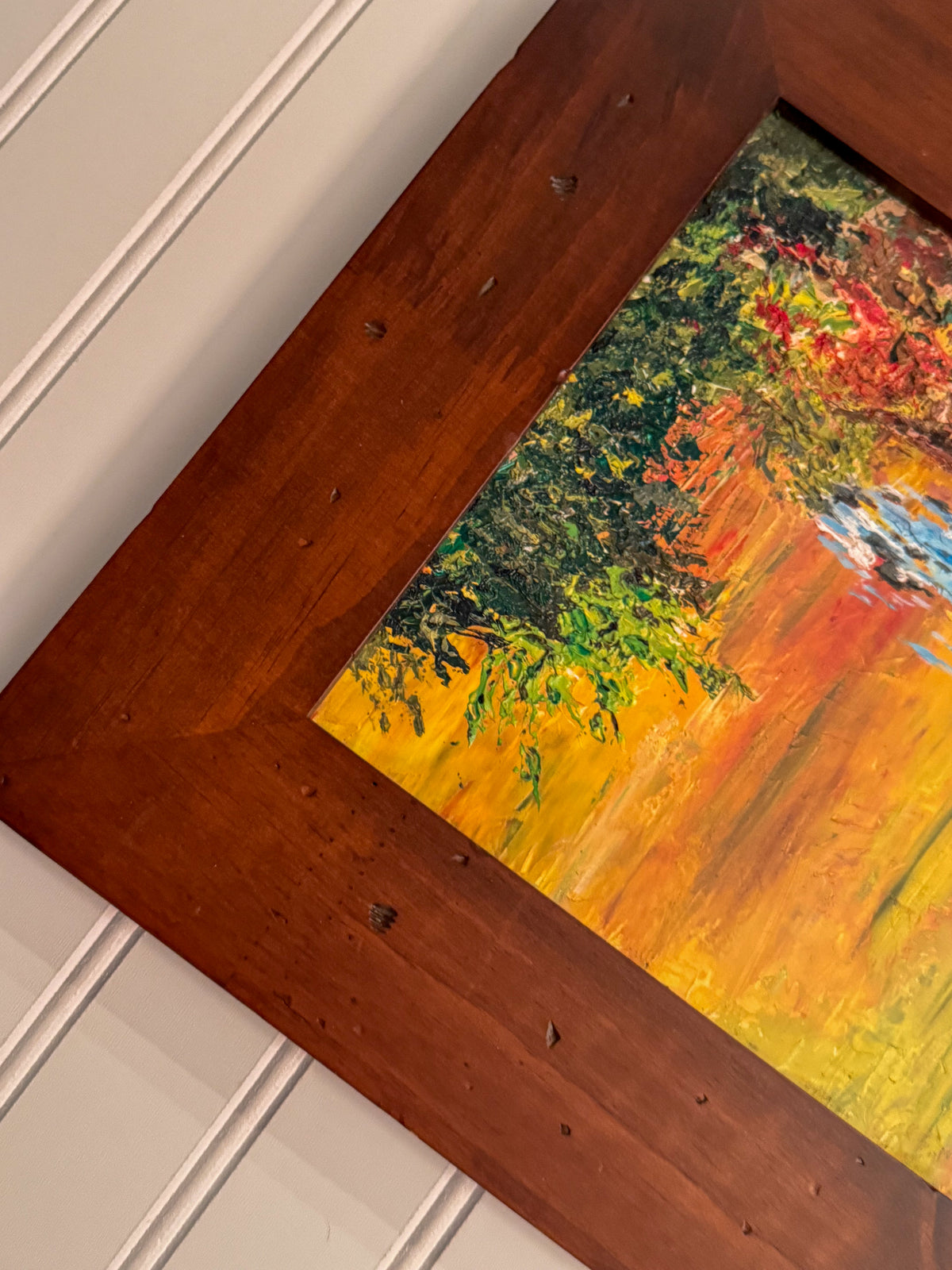 Sonny Collins “Autumn Splendor” Original Oil Painting in Solid Wood Frame