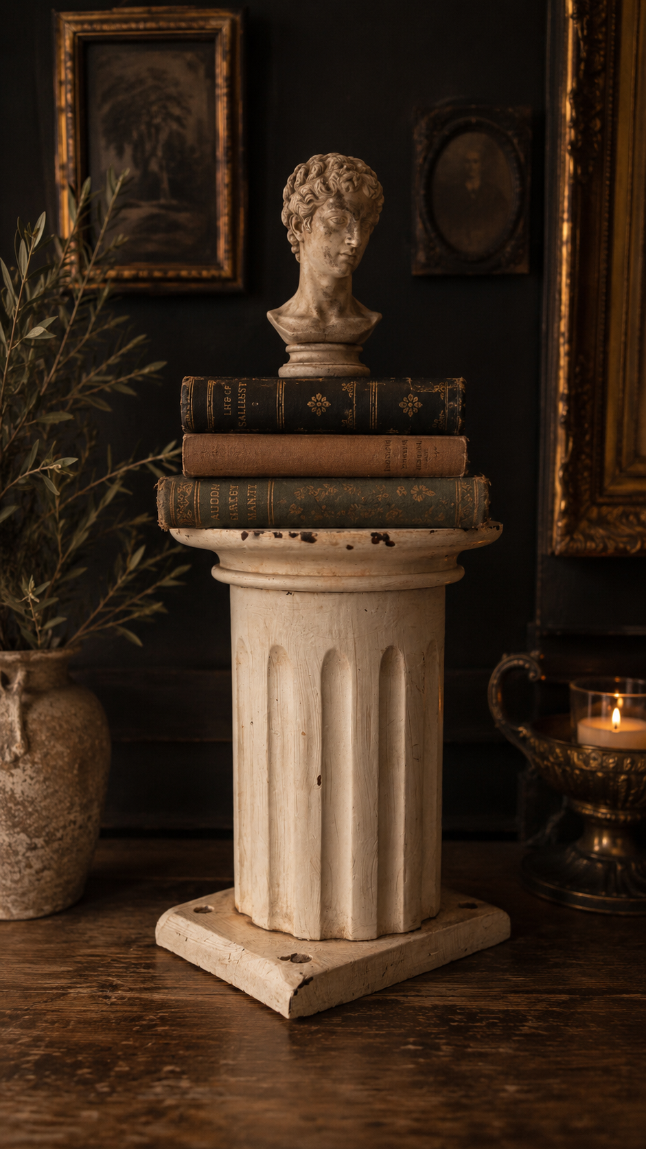 Antique Salvaged Victorian Wooden Column Pedestal Riser