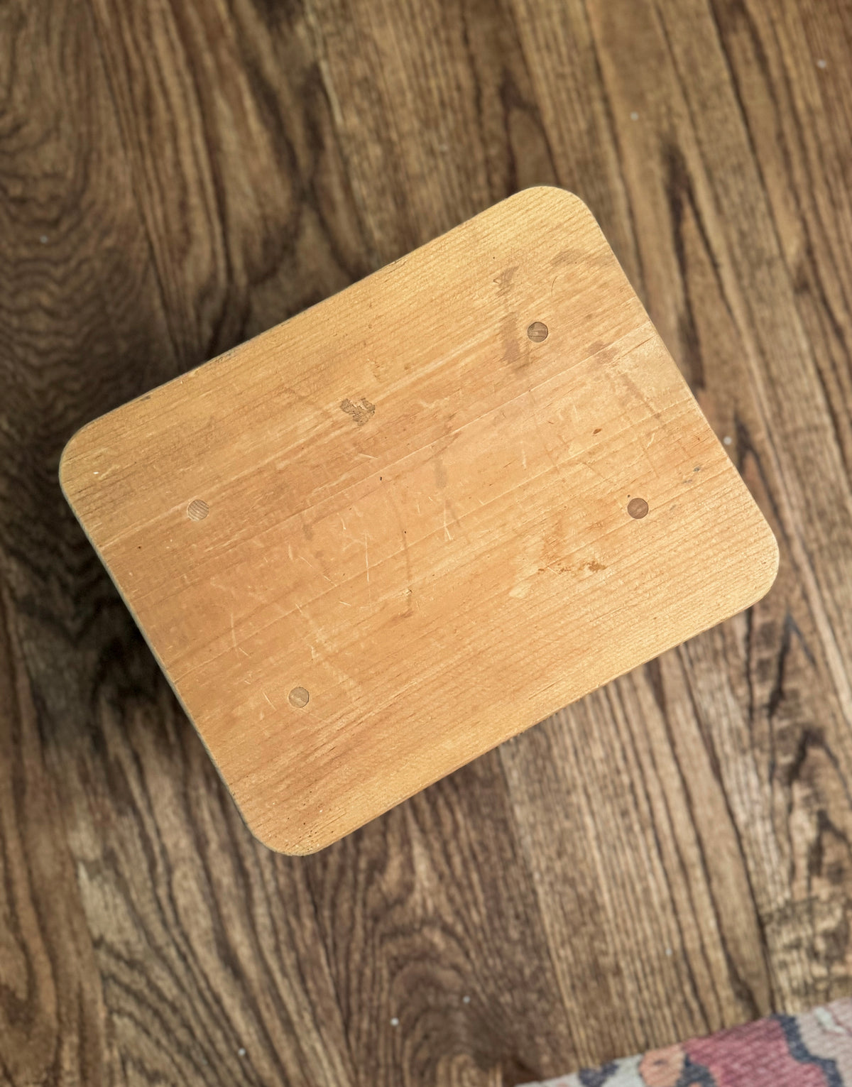 Vintage Wooden Riser Stool | Natural Wood Display Stand