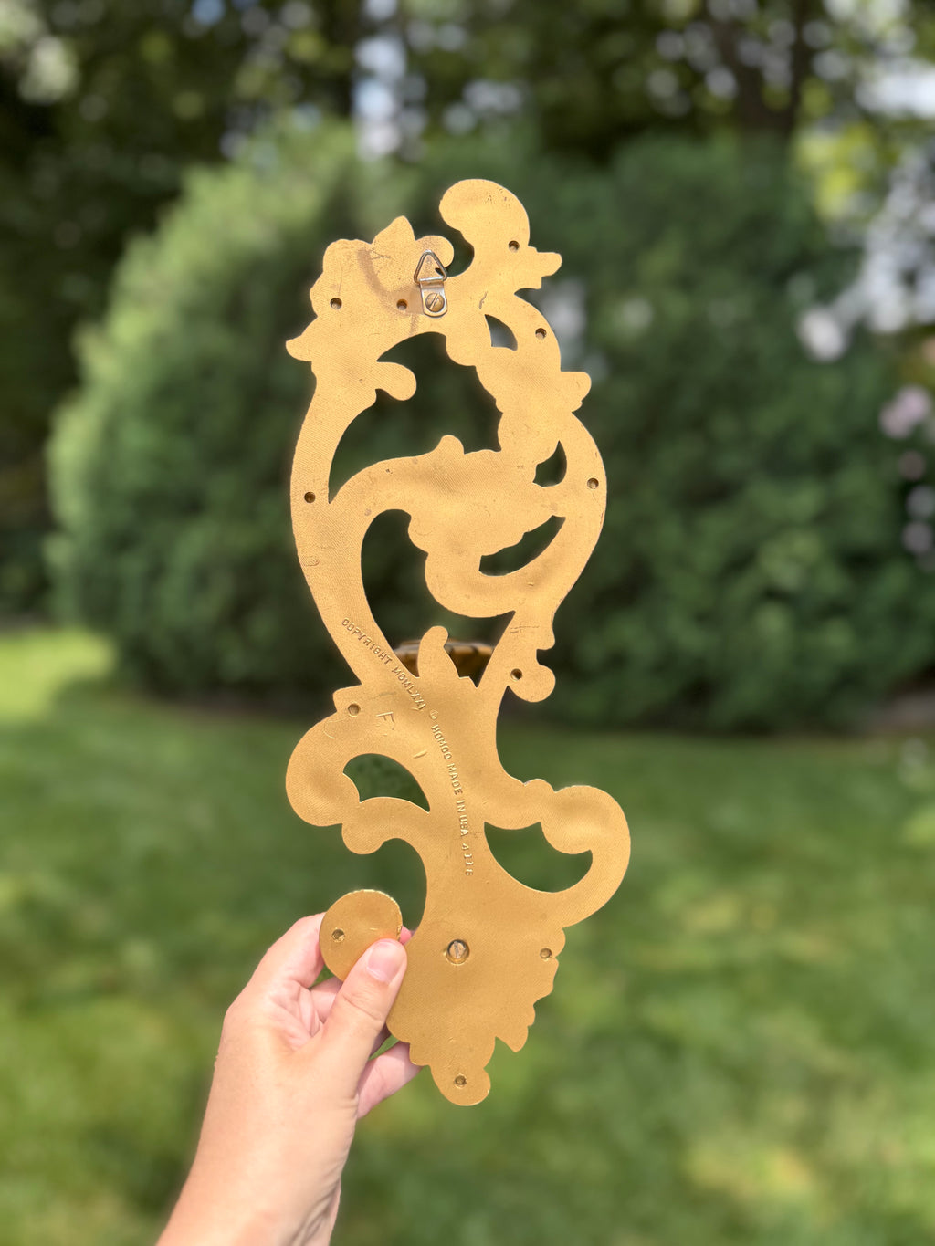 Vintage Pair of 1960s Syroco Gold Gilt Wall Sconces | Mid-Century Candle Sconces