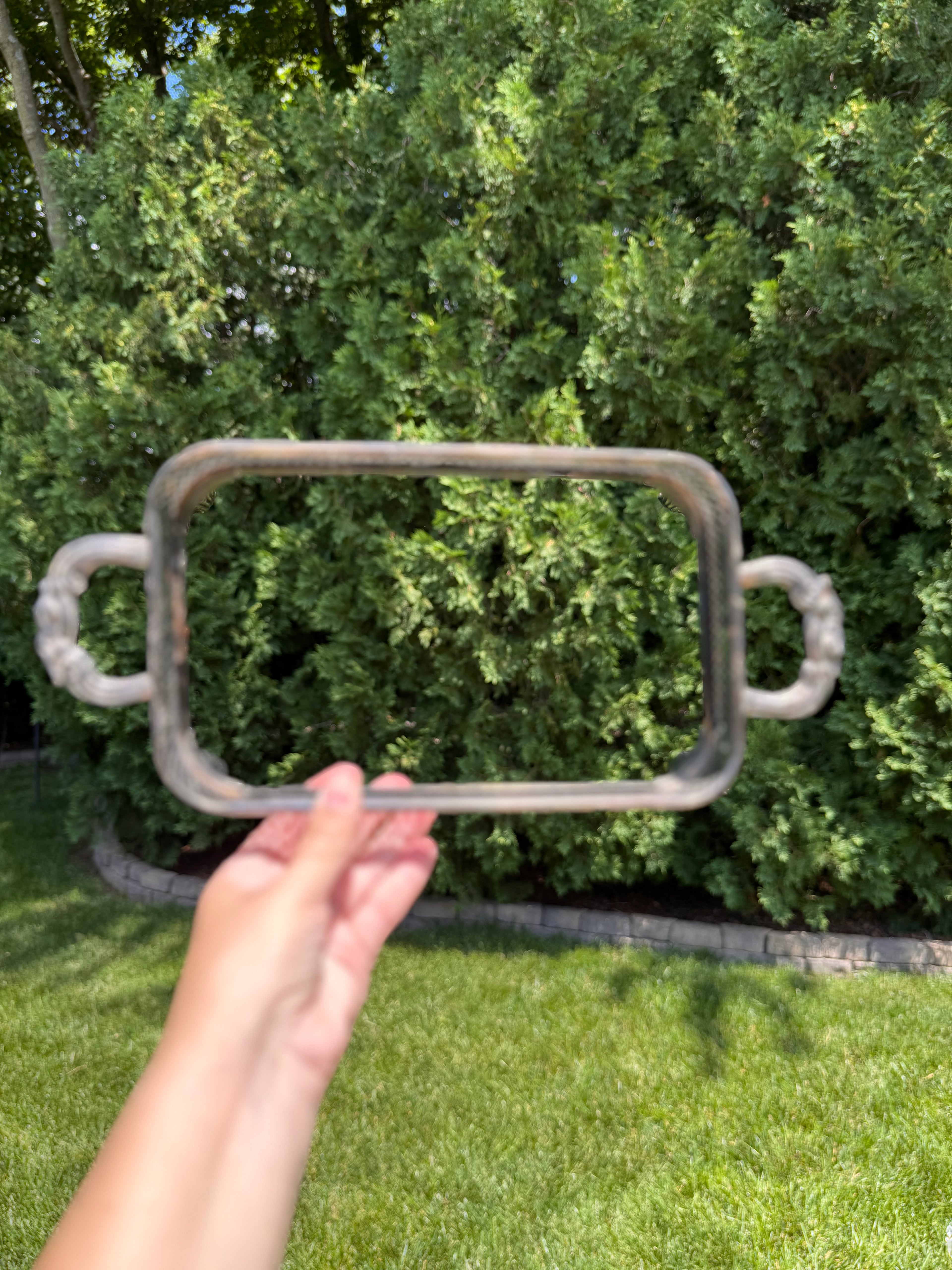 Mid-Century Silver Plated Reticulated Book Holder | Footed Gallery Stand