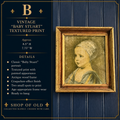 Vintage “Baby Stuart” Textured Portrait Print after Sir Anthony van Dyck | Antique Gold Wood Frame