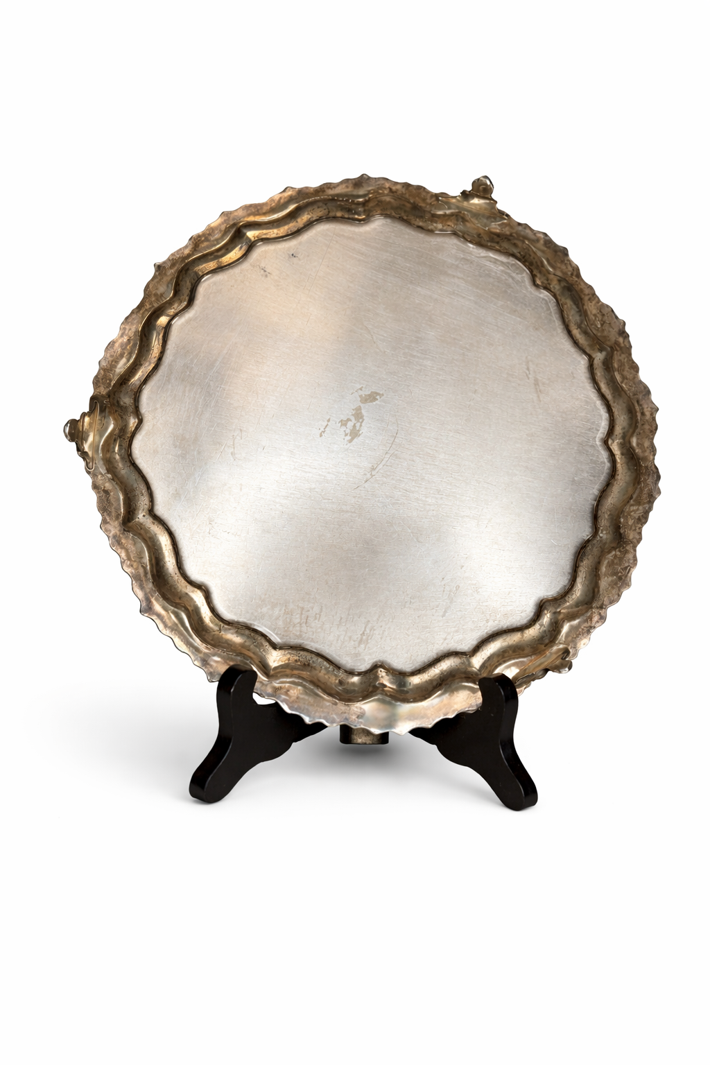 Collected Silverplate Riser with Ornate Feet, 10.5”