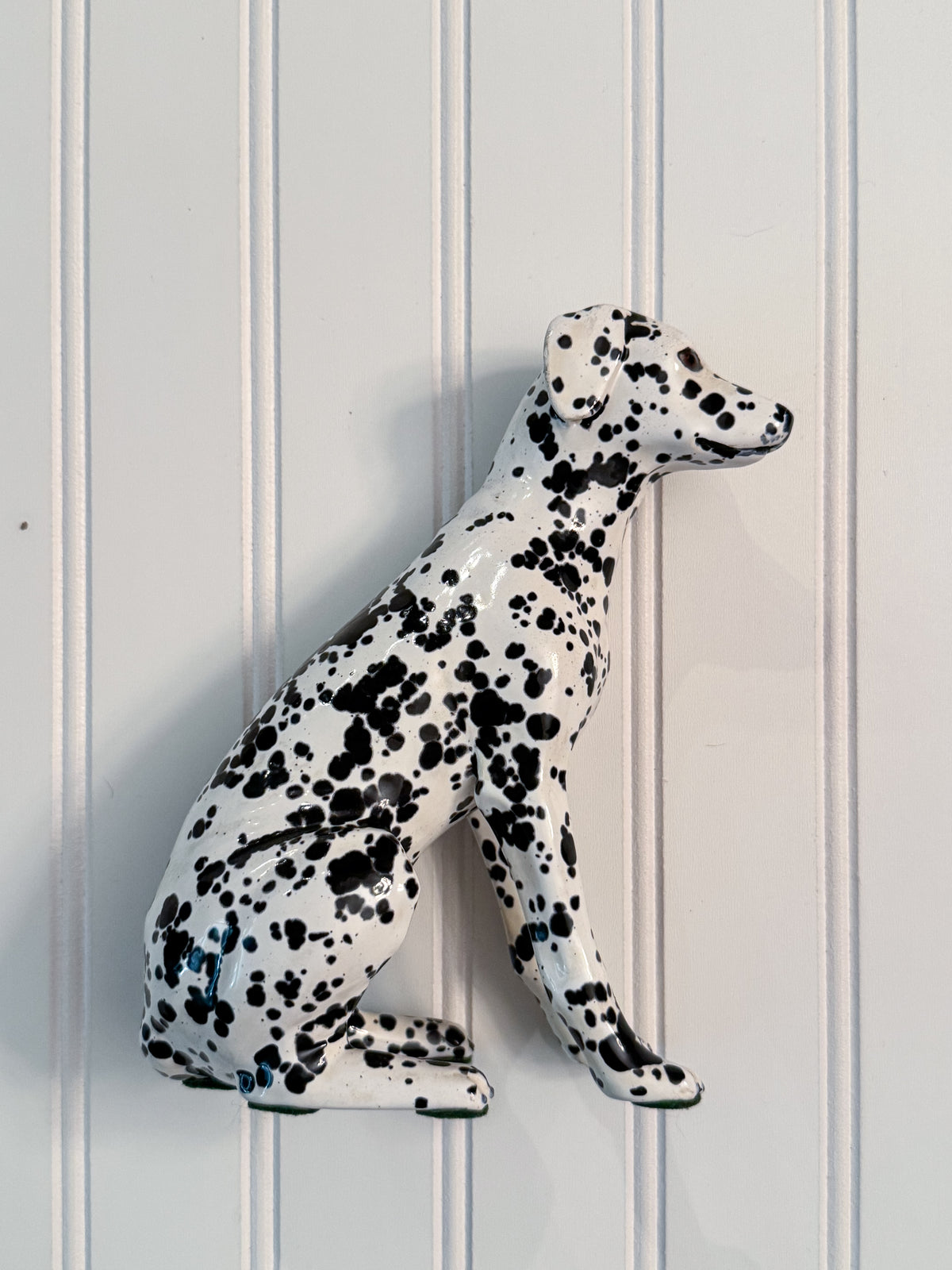 Vintage Hand-Painted Ceramic Dalmatian Figurine | Spotted Dog Statue