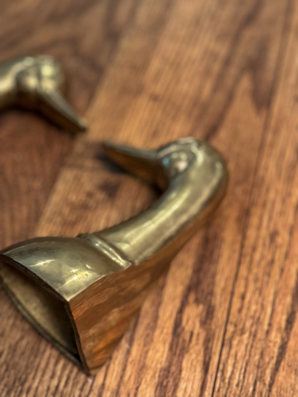 Vintage Brass Duck Bookends | Mid-Century Waterfowl Bookends
