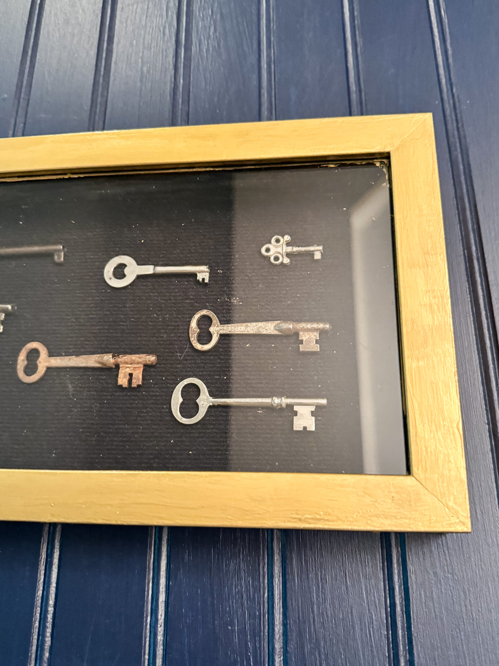 One-of-a-Kind Framed Antique Skeleton Key Collection | 10 Authentic Keys