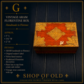 Vintage ARAM Florentine Box | Handmade in Florence | Velvet-Lined Italian Keepsake Box