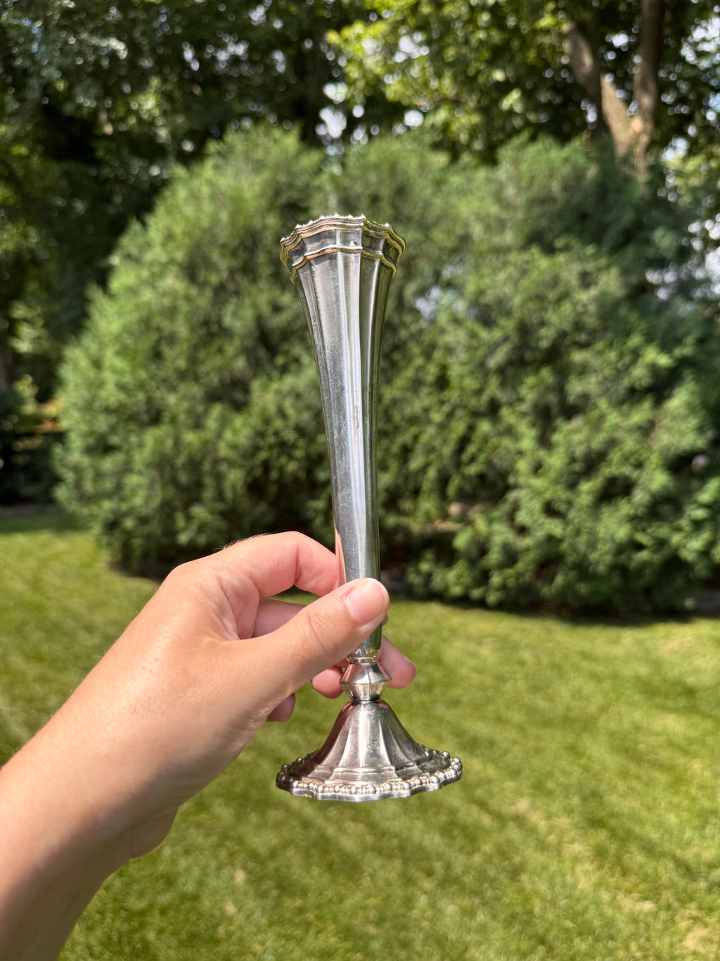 Vintage HMC Avon Silverplate Bud Vase | Hudson Manor Collection | Made in Italy
