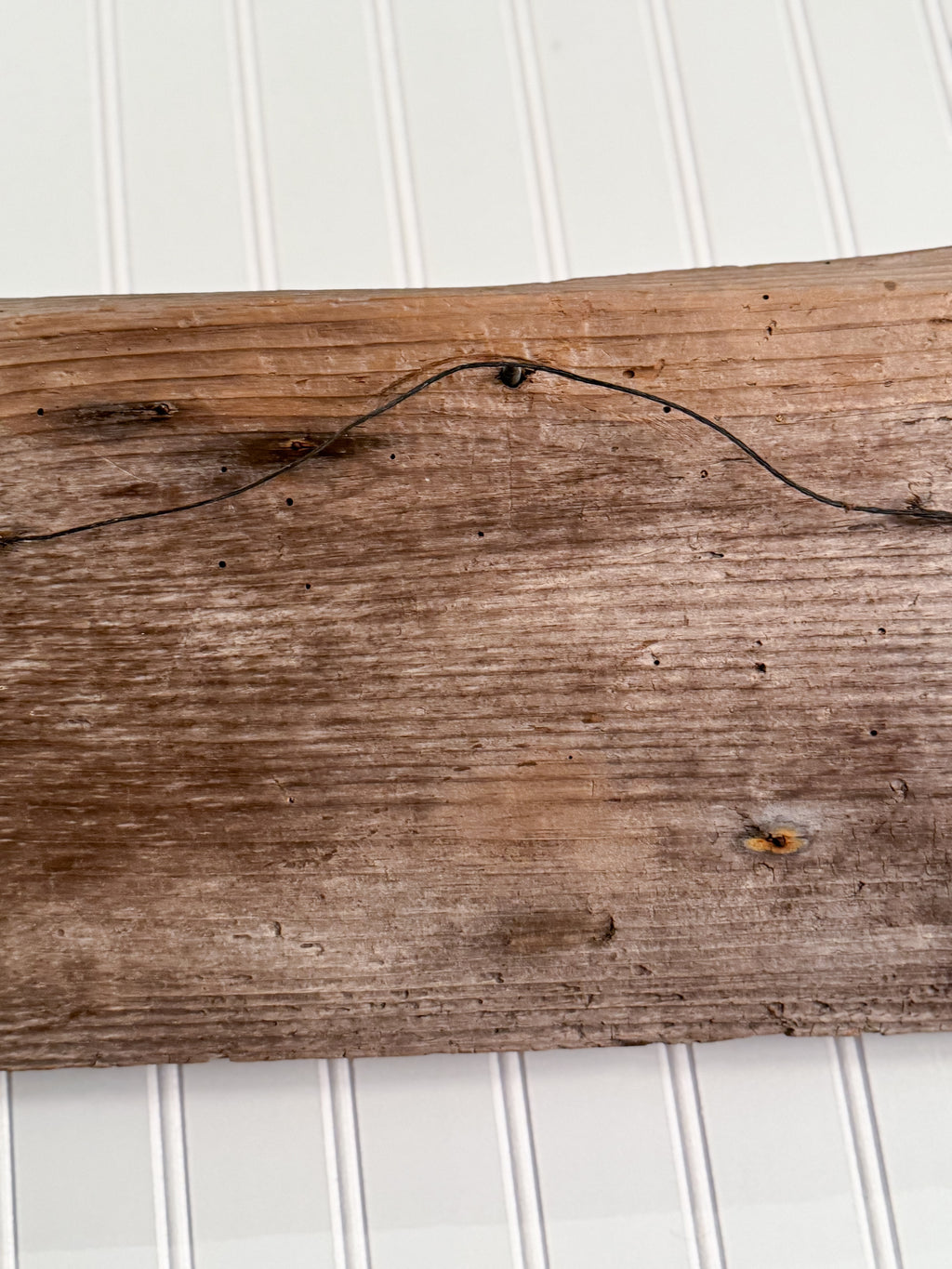 Handmade Coastal Folk Art Wall Sculpture | Driftwood & Seashell Village