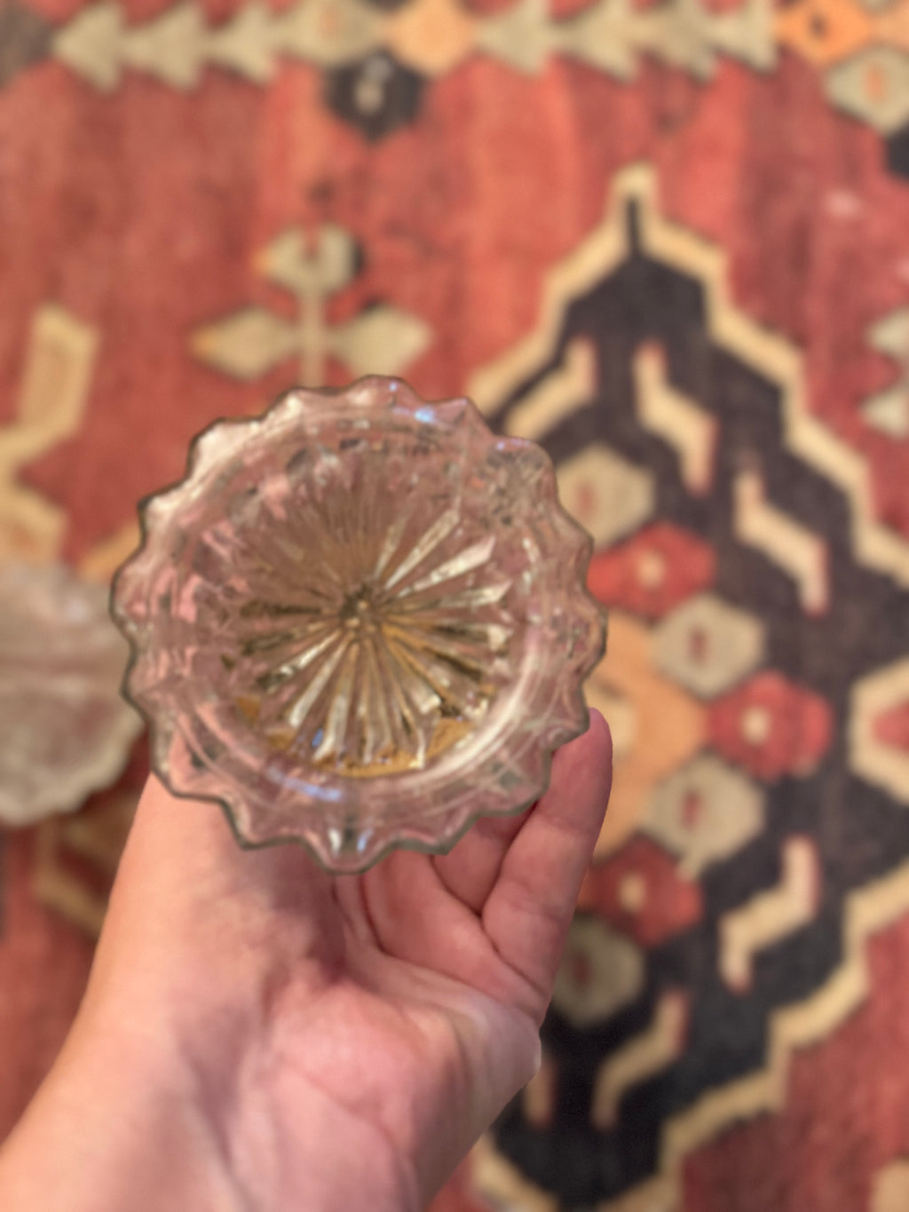 Vintage Fluted Glass Salt & Pepper Shakers with Silver-Tone Tops