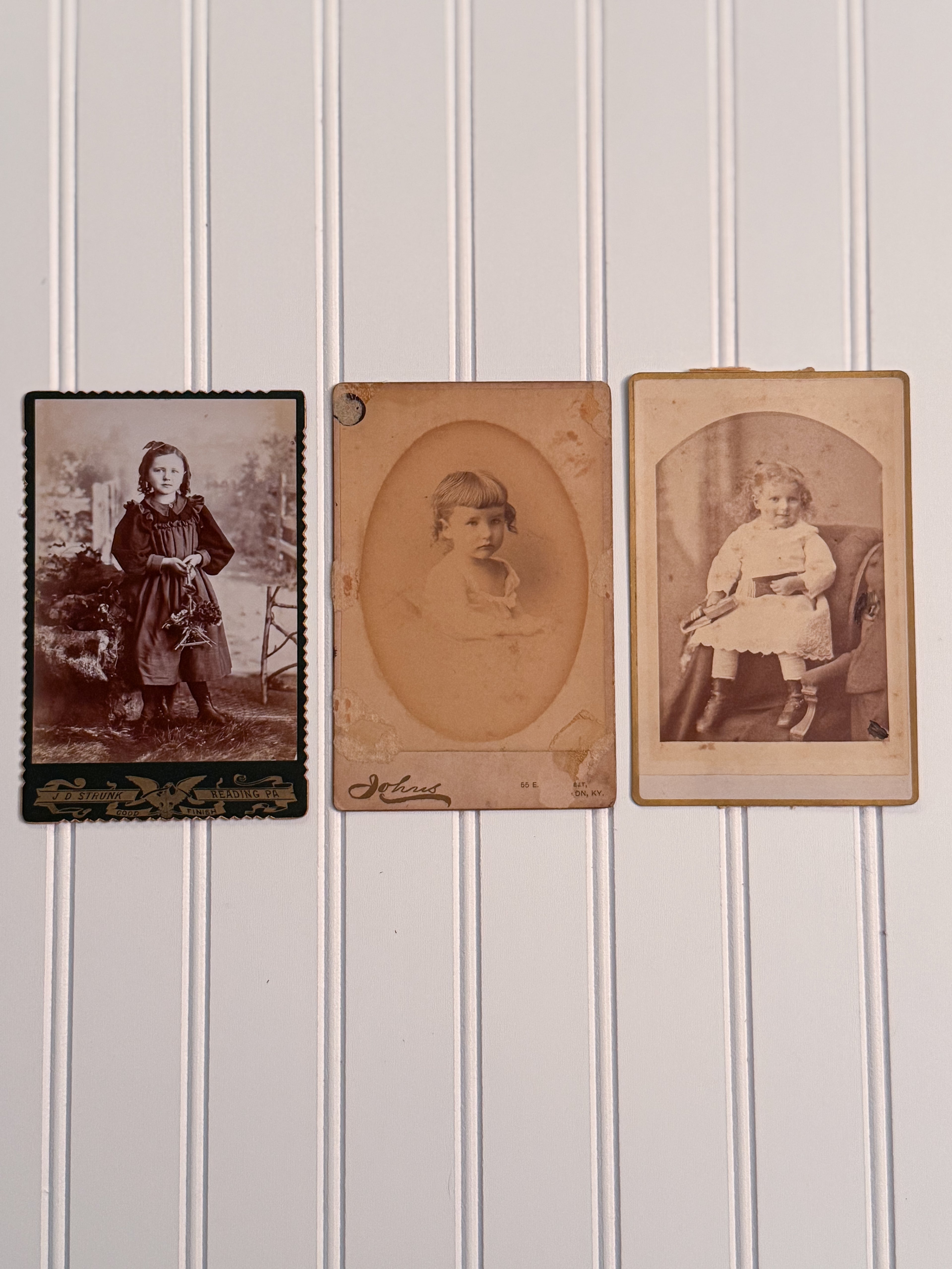 Antique Cabinet Cards | Set of 3 | Reading, PA & Lexington, KY