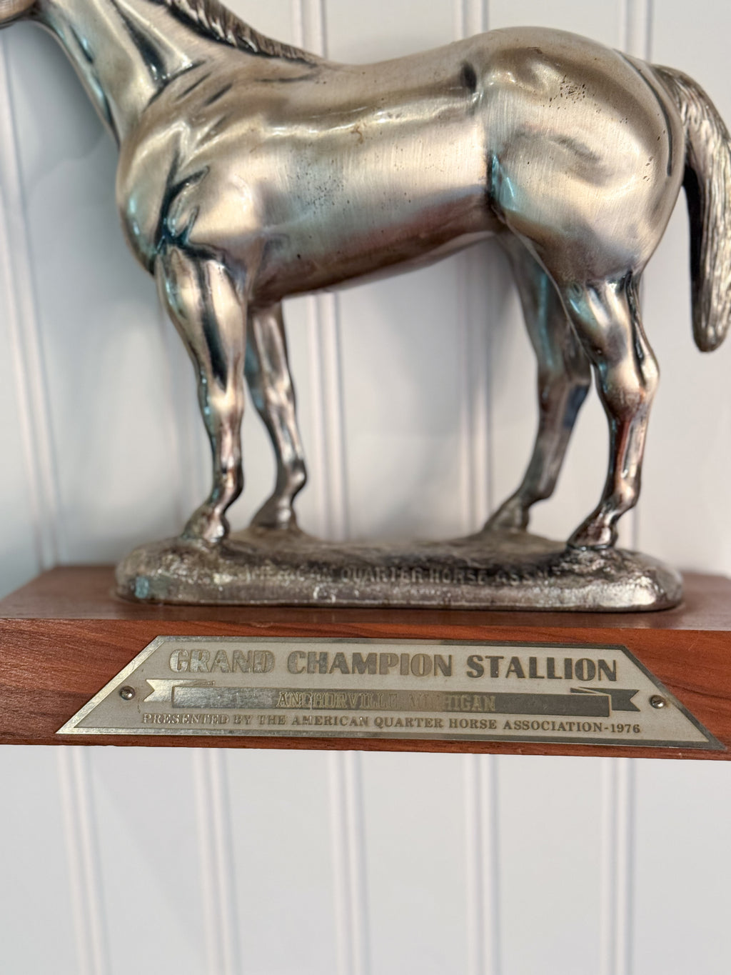 Vintage 1976 AQHA Grand Champion Stallion Trophy | American Quarter Horse Association