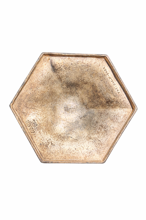 1923 Repoussé Silverplate Spill Vase | Pastoral Relief, Hand-Hammered Form