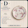 Antique Haviland Limoges Pink Apple Blossom Luncheon Plate | French Porcelain