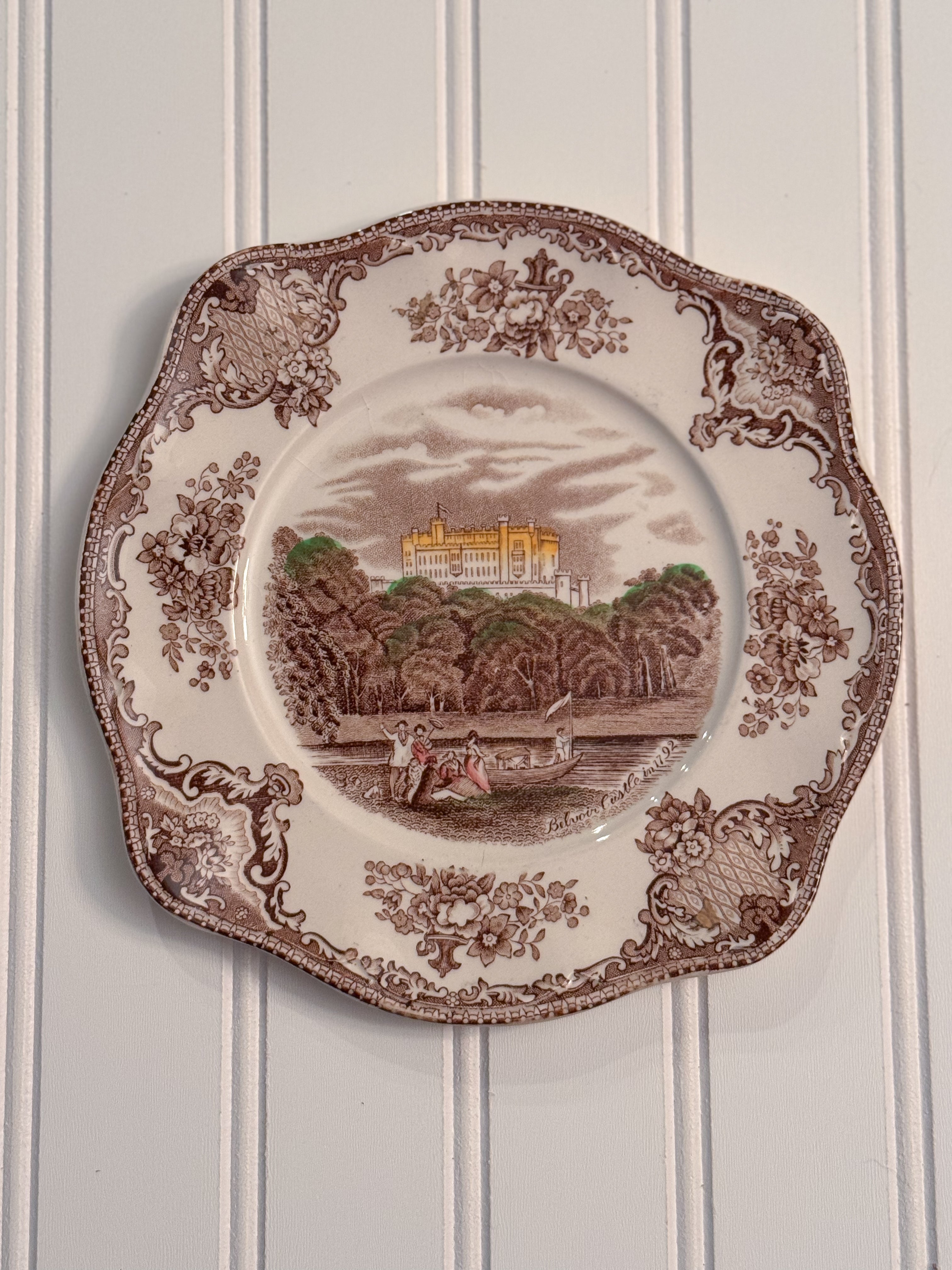 Johnson Brothers “Old Britain Castles” Plate | Belvoir Castle in 1792 | England