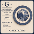 Royal China “Currier & Ives” Chop Plate | Getting Ice | 12”