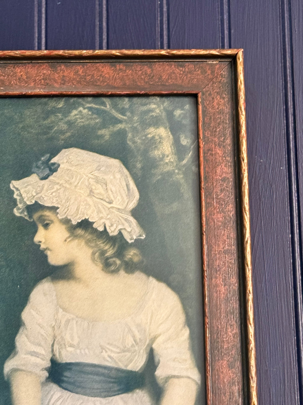Vintage “Simplicity” Portrait Print after Sir Joshua Reynolds | Dayton Company Framed Art