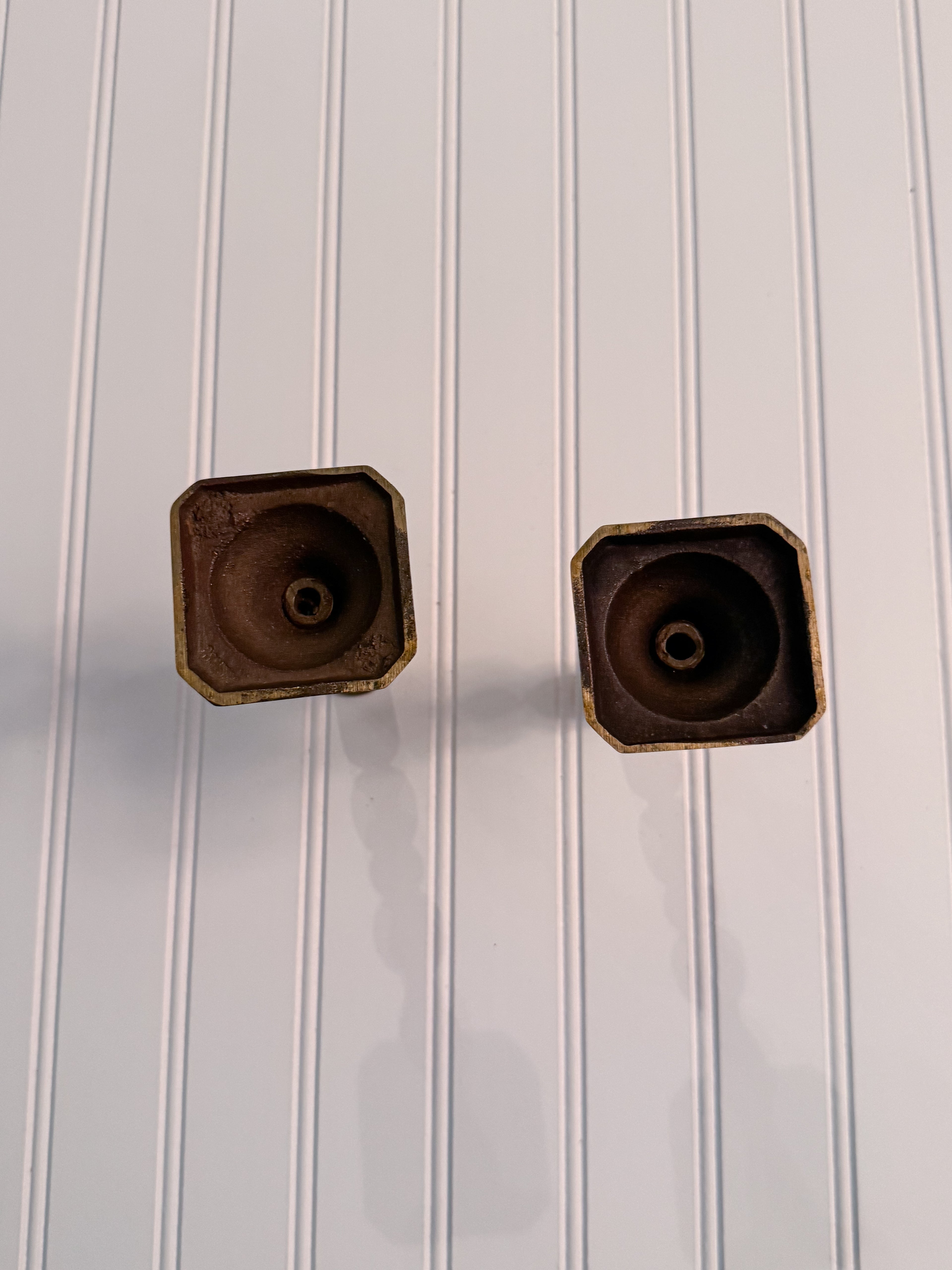 Vintage Solid Brass Candlestick Holders (Pair) | Classic Brass Candle Holders