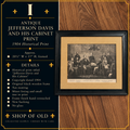 Antique Jefferson Davis and His Cabinet Framed Print | 1904 Historical Americana