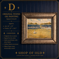 Original Signed Period Tennis Scene Oil Painting on Canvas | Framed Sporting Artwork